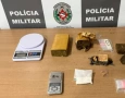 Drogas apreendidas em ação da Polícia Militar