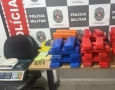 Drogas apreendidas em ação da Polícia Militar