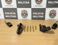Armas, munições e rádios apreendidos pela PM