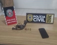 Arma e munições apreendidas em ação da PM