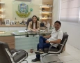 Prefeita Amanda Silveira e presidente Diógenes Ferreira