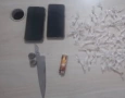 Material ilícito apreendido em ação da Polícia Militar