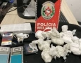 Material ilícito apreendido em ação da Polícia Militar
