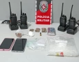 Material ilícito apreendido em ação da Polícia Militar