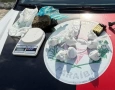 Material ilícito apreendido em ação da Polícia Militar