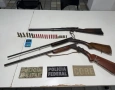 Armas e drogas apreendidas