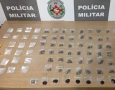 Drogas apreendidas em ação da Polícia Militar