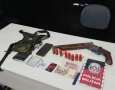 Arma e munições apreendidas em ação da PM