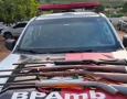 Armas de fogo apreendidas pela polícia militar em Ingá e Itatuba