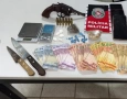 Material ilícito apreendido em ação da Polícia Militar