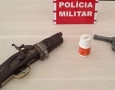 Armas apreendidas pela polícia militar em Cajazeiras 