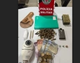 Material ilícito apreendido em ação da Polícia Militar