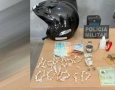Material ilícito apreendido em ação da PM
