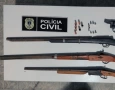 Armas de fogo apreendidas pela polícia civil na zona rural de Areia 