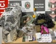 Material ilícito apreendido em ação da Polícia Militar