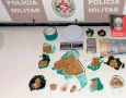 Drogas apreendidas em ação da PM