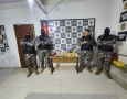Material ilícito apreendido em ação da Polícia Militar