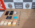 Material ilícito apreendido em ação da Polícia Militar
