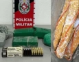 Material ilícito apreendido em ação da Polícia Militar
