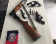 Armas de fogo apreendidas em ação da PM