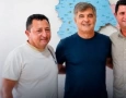 Wellington Roberto ao dos vereadores Judivan, do município de São José de Caiana, e Murilo, de Santa Inês
