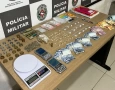 Material ilícito apreendido em ação da Polícia Militar