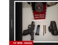 Arma e munições apreendidas em ação da Polícia Militar