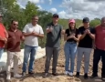 Gervásio Maia acompanhando a chegada da Adutora Transparaíba em Taperoá