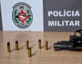 Arma e munições apreendidas em ação da PM