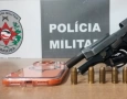 Arma e munições apreendidas em ação da PM
