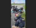 Motocicleta roubada que circulava com a placa adulterada