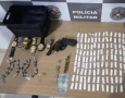 Material ilícito apreendido pela Polícia Militar