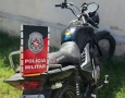 Motocicleta apreendida em ação da PM