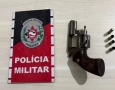 Arma e munições apreendidas em ação da PM