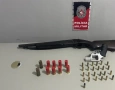 Armas e munições apreendidas em ação da PM