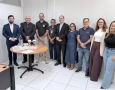 Juiz Trineto (centro) com a equipe de trabalho