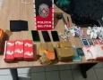 Material ilícito apreendido em ação da Polícia Militar