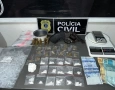 Arma e drogas apreendidas pela Polícia Civil em Pocinhos 