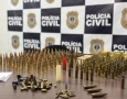 Munições apreendidas pela polícia civil em João Pessoa 