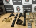 Armas e drogas apreendidas em ação policial na Capital 