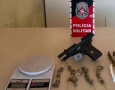 Arma de fogo apreendida pela polícia militar em Santa Rita 