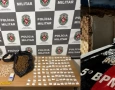 Material ilícito apreendido em ação da Polícia Militar