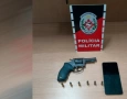 Arma e munições apreendidas em ação da PM