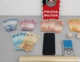 Material ilícito apreendido em ação da PM