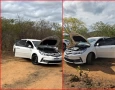 Veículo recuperado pela PM, em Pombal