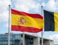 Bandeiras da Espanha e Bélgica