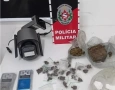 Material ilícito apreendido em ação da PM