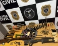 Armas de fogo e munições apreendidas em ação das Polícias