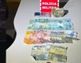 Droga e dinheiro apreendidos em ação da PM