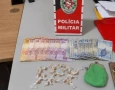 Material ilícito apreendido em ação da PM